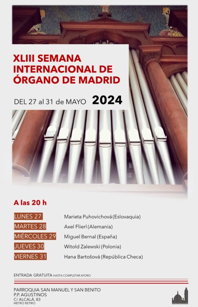 La Iglesia de San Manuel y San Benito, de Madrid, acoge la XLIII Semana Internacional de Órgano, durante los próximos días.