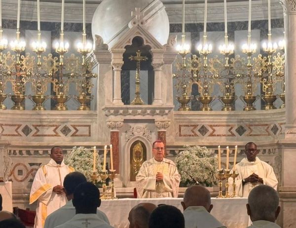 Celebración de las ordenaciones sacerdotal de Fr. Kenndy St. Fleur, OSA y diaconal Fr. Kenedy Ntengo, OSA.