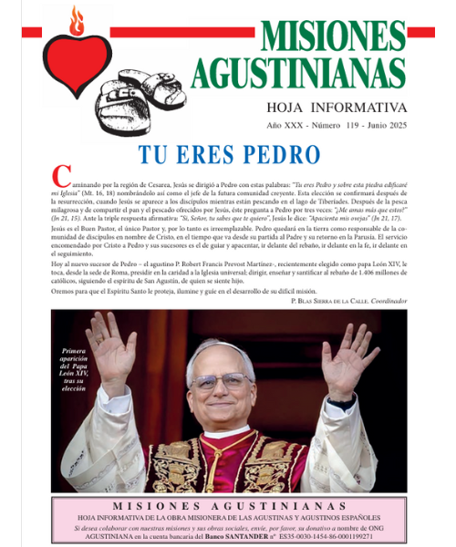 Ya puedes leer el ejemplar de junio de "Misiones Agustinianas", que está centrado en la figura del papa León XIV.