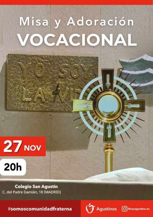 Durante el mes de noviembre la actividad pastoral en las parroquias y colegios agustinos tiene un marcado acento vocacional.