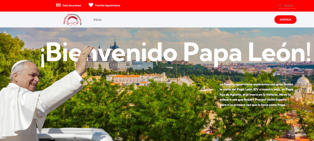 La familia agustiniana en España une esfuerzos y lanza una web común con motivo de la próxima visita del Papa León: agustinosconelpapa.es.